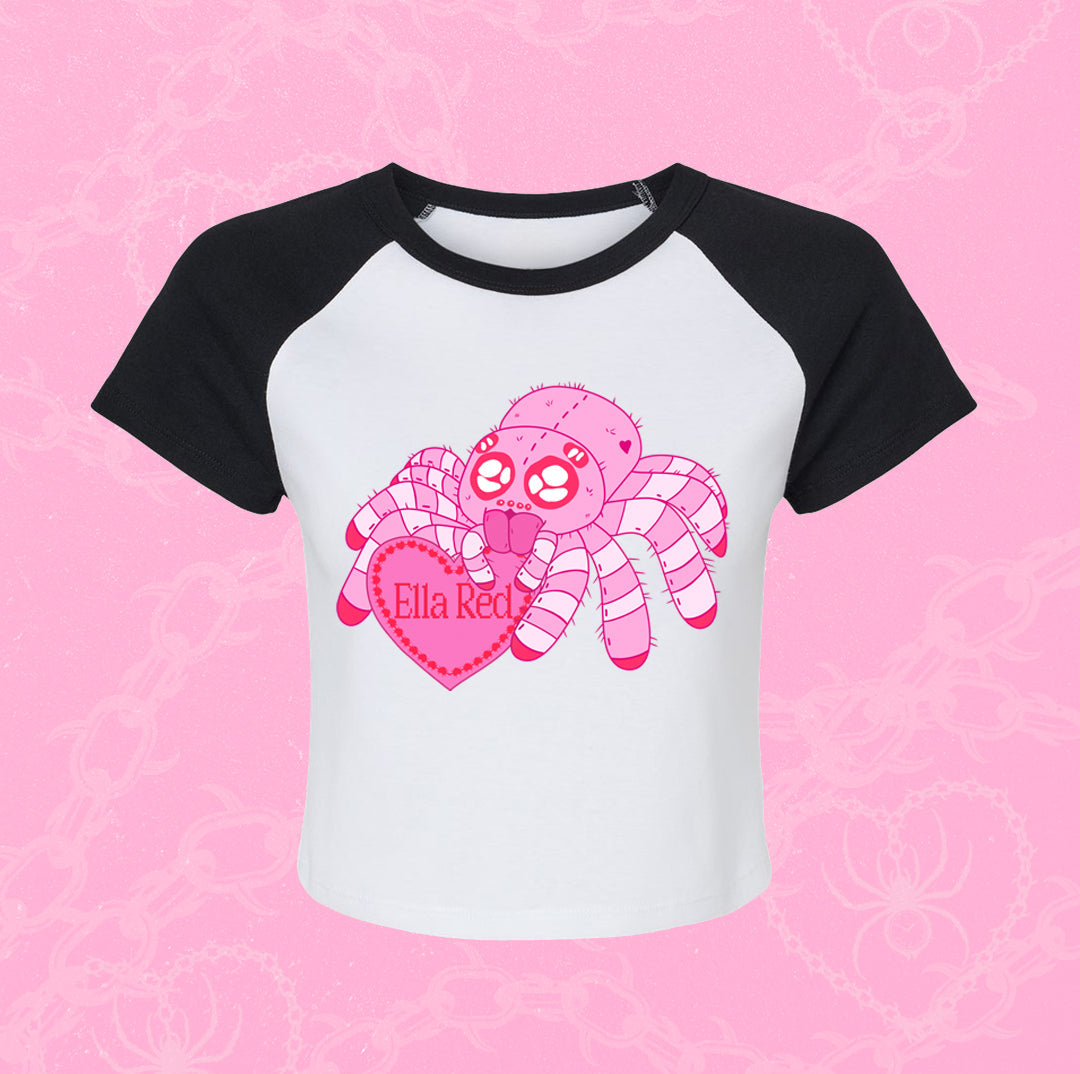 Ella Red Spider Baby Tee - PreOrder