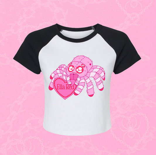 Ella Red Spider Baby Tee - PreOrder
